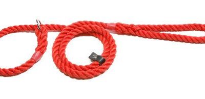 Slip lead three strand rope with rubber stop (12mm x 1.7m)