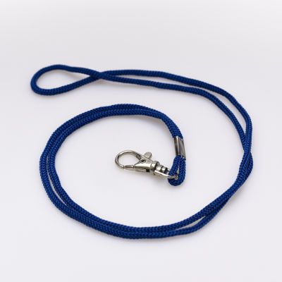 A fixed loop lanyard with plated swivel hook